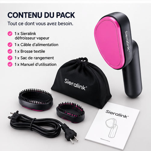 SieraLink — Défroisseur vapeur portable