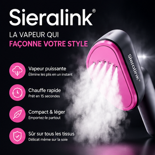 SieraLink — Défroisseur vapeur portable
